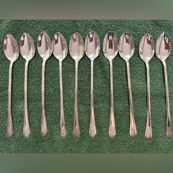 royal saxony Other - Vintage Royal Saxony silver plate 8” long slender spoons- set of 10